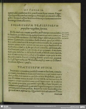 Theoricorum Praeceptorum propostio vigesima septima