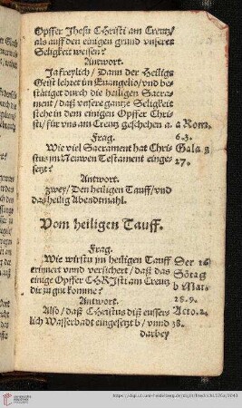 Vom heiligen Tauff