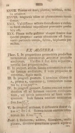Ex algebra.