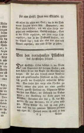 Von den vornehmsten Pflichten des christlichen Lebens.