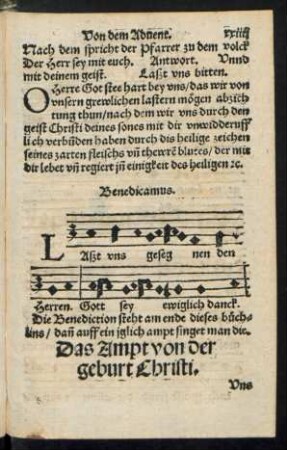 Das Ampt von der geburt Christi.