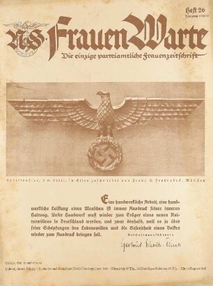Frauen Warte – Die einzige parteiamtliche Frauenzeitschrift Heft 26 1935/36