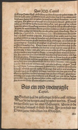 Das ein und zweintzigste Capitel.