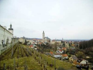 Kuttenberg: Stadtansicht aus Richtung Jesuitenkolleg/Barbarakirche