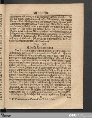 Cap. XII. CHristi Verkleinerung.