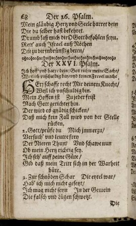Der XXVI. Psalm. - Der XXXV. Psalm.