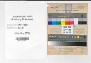 Entnazifizierung Willi Nitschke , geb. 09.06.1890 (Bahnbeamter)