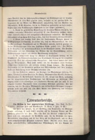 Literaturbericht