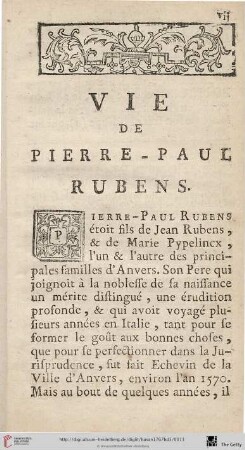 Vie de Pierre-Paul Rubens