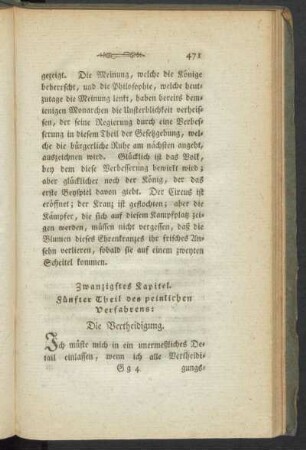 Zwanzigstes Kapitel. Fünfter Theil des peinlichen Verfahrens