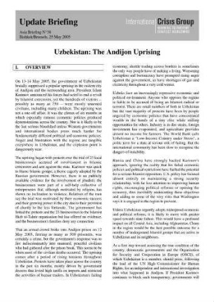 Uzbekistan: the Andijon uprising