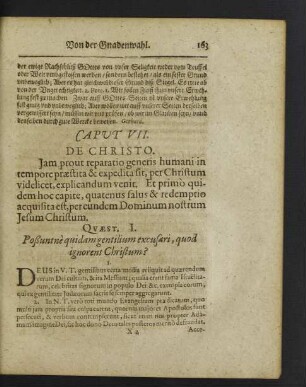 Caput VII. De Christo.