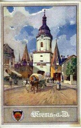 Krems, Postkarte des Deutschen Schulvereins Nr.175