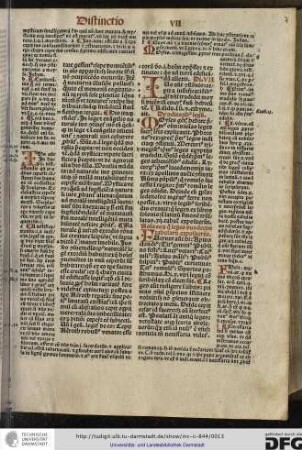 Ius autem. In hac vii distinctione ostendit quando et a quibus ceperint constitutiones humane...