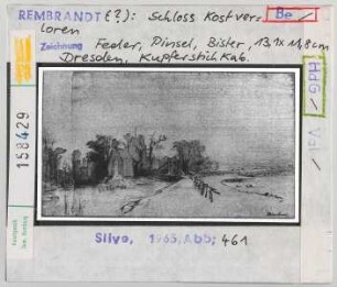 Rembrandt (?): Schloss Kostverloren. Dresden, Kupferstichkabinett