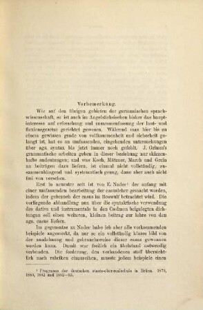 Der syntaktische Gebrauch des Dativs und Instrumentals in den Caedmon beigelegten Dichtungen : ein Beitrag zur angelsächsischen Syntax ; Inaugural-Dissertation