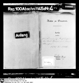 Kämmereirechnungen der Stadt Freren