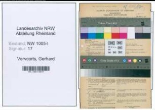 Entnazifizierung Gerhard Vervoorts , geb. 30.07.1885 (Klempner)