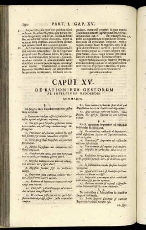 Caput XV. De Rationibus Gestorum Ab Imperatore Reddendis.