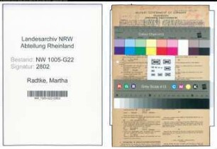 Entnazifizierung Martha Radtke , geb. 26.10.1905 (Kauffrau)