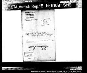 Die Dispensation des Tischlergesellen August Müller in Aurich von der Wanderpflicht
