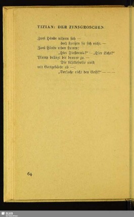 Tizian: Der Zinsgroschen