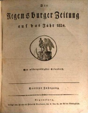 Regensburger Zeitung. 1824, 1824 = Jg. 3