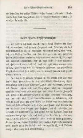 189-191 Ueber Pfarrregistraturwesen
