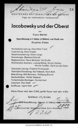 Jacobowsky und der Oberst