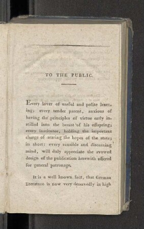 To the public.