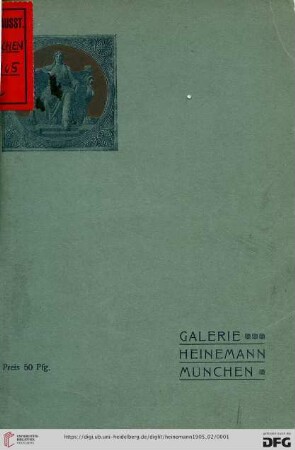 Verzeichnis der Gemälde englischer Meister des XVIII. Jahrhunderts : Sammlung Ch. Sedelmeyer in Paris : ausgestellt im Oberlichtsaal der Galerie Heinemann, München, Februar-März 1905