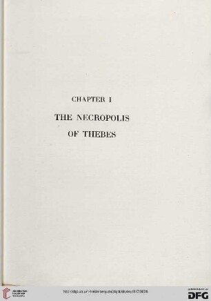 Chapter I: The necropolis of Thebes