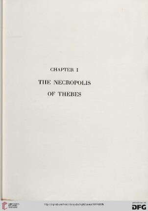 Chapter I: The necropolis of Thebes