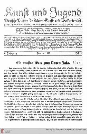 Heft 1 (Januar 1928)