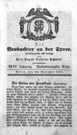 45. Stueck, 8. November 1847