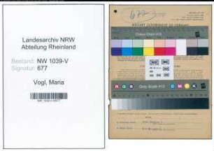 Entnazifizierung Maria Vogl , geb. 05.12.1901 (Chemievorarbeiterin)
