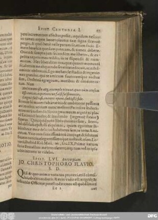 Epist. LVI. Antverpiam. Io. Christophoro Flavio, S. D.