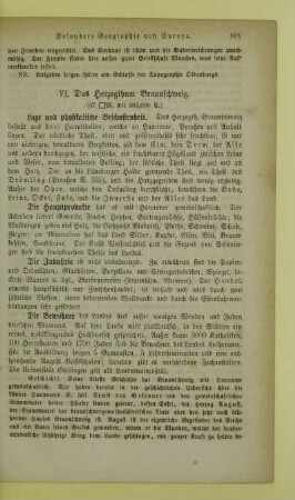 VI. Das Herzogthum Braunschweig