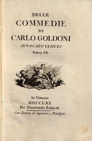 Le commedie di Carlo Goldoni. 9