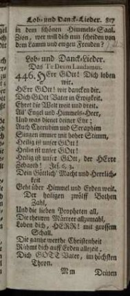 Lob- und Danck-Lieder
