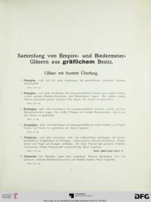 Gläser mit buntem Übergang (Nr. 1-64)
