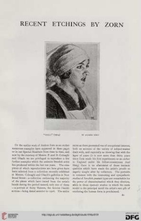 68: Recent etchings by Zorn