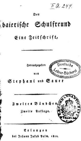 1812: Der baierische Schulfreund - 1812, 2