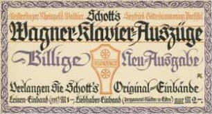 Schotts Wagner Klavier-Auszüge