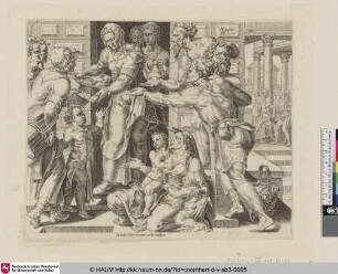 [The Wife Giving Food to the Poor; De deugdzame vrouw deelt brood uit aan de armen; Die gute Ehefrau verteilt Brot an die Armen]