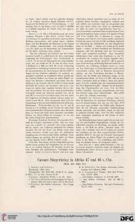 Caesars Bürgerkrieg in Afrika 47 und 46 v. Chr.