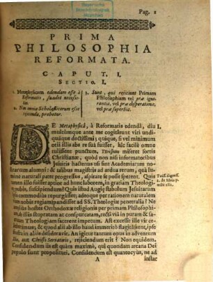 Prima Philosophia reformata