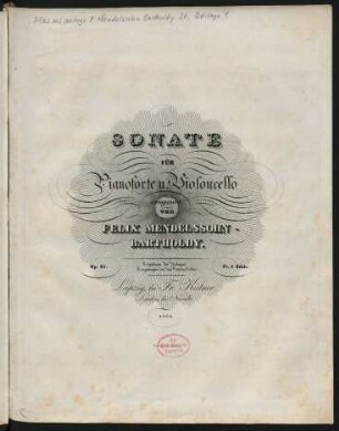 Sonate Für Pianoforte u. Violoncello : Op. 45