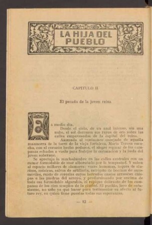 Capítulo II - El pecado de la joven reina