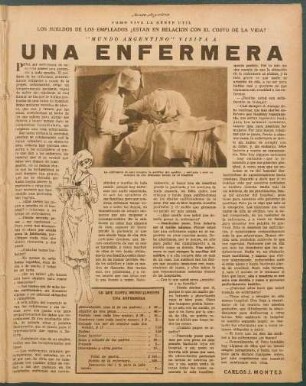 Una enfermera : Como vive la gente útil